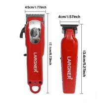 LARGNER LARGNER Two In One Professional Hair Clipper Electric Foil Shaver, Hair Trimmer Set For Men Cordless Beard Trimmer Rechargeable Electric Shaver Hair Grooming Kit 3 Pieces Kit