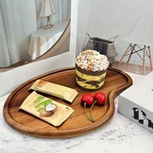 Plato, bandeja de madera, plato, bandeja de jabón y toalla, bandeja para frutas y alimentos, bandeja para taza de café, bandeja de servir de restaurante, bandeja para desayuno y cena, adecuada para uso familiar, de restaurante y de fiesta, bandeja de desayuno, bandeja multiusos, bandeja para tartas, bandeja para pan, ¡fácil de transportar!