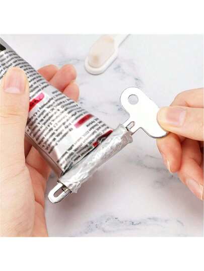 Stainless Steel Squeezer Is Suitable For Squeezing Toothpaste. Manual Hand Cream Squeezes Hair Dye Paste Pigment Ointment Clip. Stainless Steel Toothpaste Squeezer Home Bathroom Decor Fall Decor Back To School