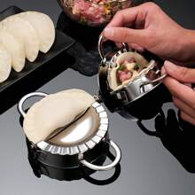 Stainless Steel Dumpling Ravioli Maker Press,1 Pack Pierogi Mold - Wonton Mould, Easy-Tool For Dumpling Wrapper Dough Stamp Cutter Pastry Pie Making - Silver - View 10