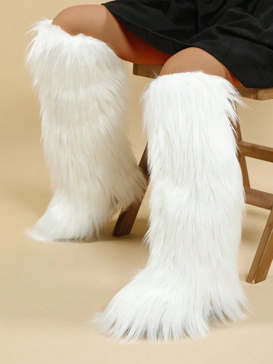 Women's Winter Over-The-Knee Snow Boots Warm Fluffy Lined Waterproof Plush Thermal Lined Fashion Snow Boots