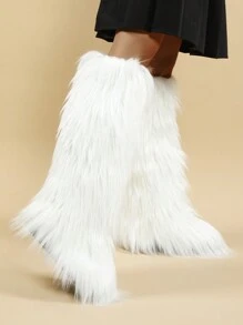 Women's Winter Over-The-Knee Snow Boots Warm Fluffy Lined Waterproof Plush Thermal Lined Fashion Snow Boots