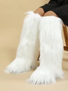 Women's Winter Over-The-Knee Snow Boots Warm Fluffy Lined Waterproof Plush Thermal Lined Fashion Snow Boots