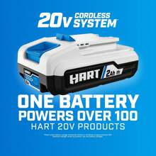 HART 20-Volt 3/8-Inch Battery-Powered Ratchet Kit, (1) 1.5Ah Lithium-Ion Battery - Black and White - View 8