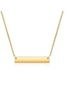 1pc Custom Text Personalized Bar Necklace Personalized Name Jewelry For Women Gold Birthday Name Necklace Anniversary Host Gift Valentine Gift For Girlfriend Valentines