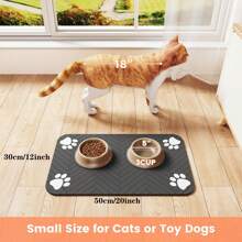 Alfombrilla de alimentación para mascotas - Alfombrilla absorbente para el tazón de agua y comida de las mascotas con respaldo de goma impermeable, tapete de secado rápido para perros y gatos