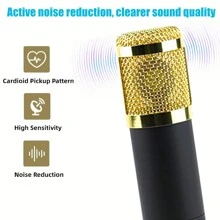 Podcast Equipment Bundle, Recording Studio Package With Voice Changer, Live Sound Card - Audio Interface For Laptop Computer Living Broadcast Live Streaming - Black - View 10