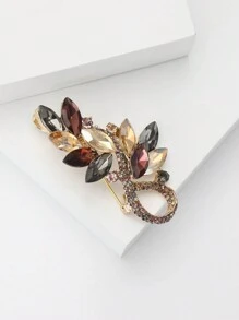 Cinza Café Roxo Cristal Trigo Orelha Broche Para Mulheres Homens Planta Pin Festa Banquete Jóias Presente Vestido Terno Pin Acessórios