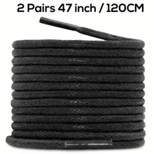 2 双厚圆形打蜡鞋带，男女通用替换鞋带 - 彩色 - 查看 29