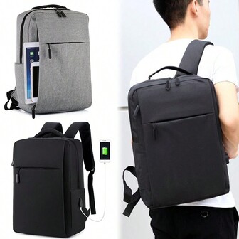 1 st. mångsidig laptopväska med stor kapacitet och USB-gränssnitt, lämplig för förvaring och skydd av digitala enheter som bärbara datorer, surfplattor, mobiltelefoner och tillbehör under 15,6 tum, perfekt för hemmet, kontoret, företaget och reseändamål, gåvor till lärare, lärarmaterial, lärarväska, tackväska för lärare, universitetsväska