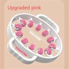 360° Muscle Roller Stick, 12 Roller Rings Leg Massager For Calves, Legs, Arms, Tennis And Golfer's Elbow - Plastic Fascia Muscle Roller Ball Fat Burner, Trigger Point Release - Perfect Mother's Day Gift