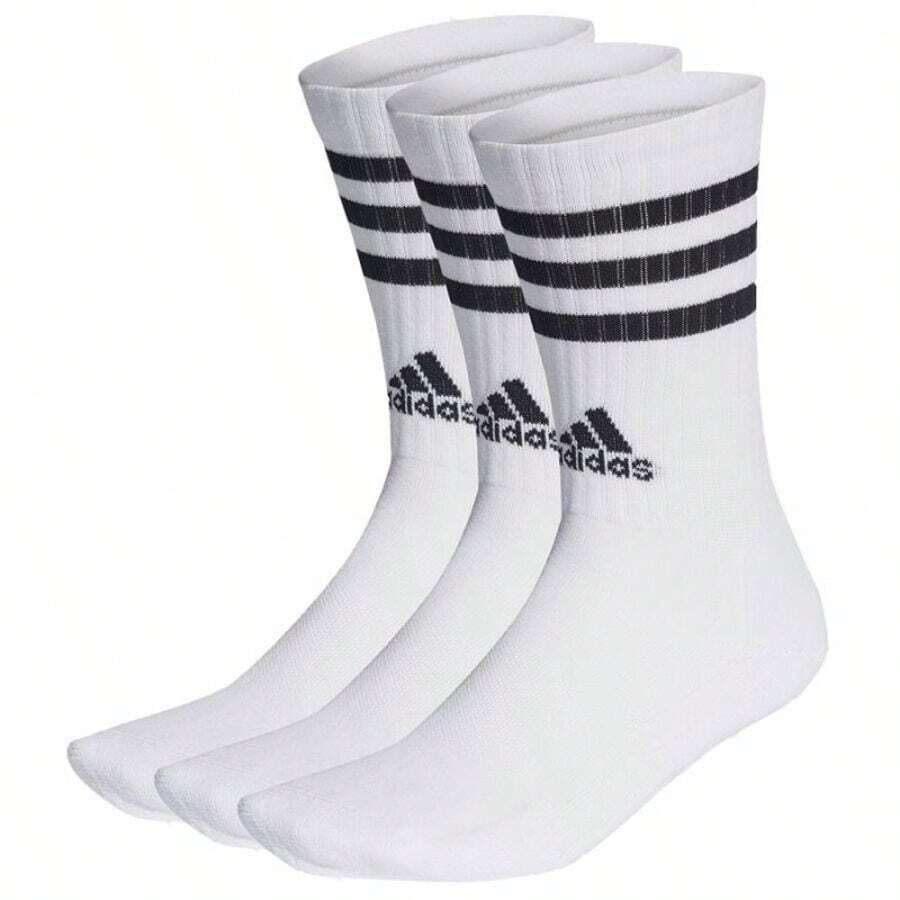 Adidas 3 Stripes Cushioned SPW CRW 3PP Socks HT3458 - White - View 1