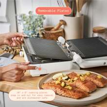 Beautiful 2-In-1 Panini Press & Grill, Sage Green By Barrymore - White - View 6