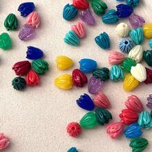 12 Peças Botões de Flor Prensada de Conchas, Variedades de Rosas, Tulipas, Brincos Elegantes DIY, Pulseira, Colar, Artesanato de Joias