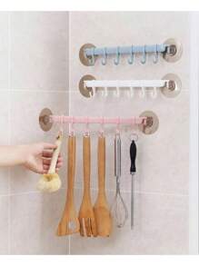 1pc,Kitchenware Stand Wall Mounted, Sticky Kitchenware Hook - No Drilling Required, Kitchenware Stand - Space Saving, Wall Mounted Accessory Hook For Kitchen, Bathroom, Bedroom