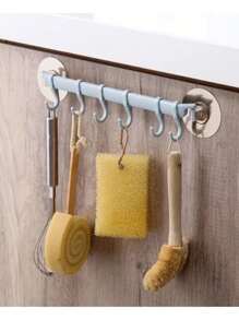 1pc,Kitchenware Stand Wall Mounted, Sticky Kitchenware Hook - No Drilling Required, Kitchenware Stand - Space Saving, Wall Mounted Accessory Hook For Kitchen, Bathroom, Bedroom