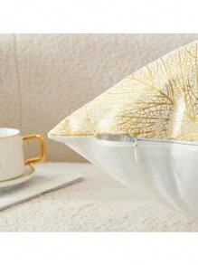 1pc Gold Foil Printed Holiday Decor, Soft Comfortable Gold Foil Printed Pillow Cover, Suitable For Sofa, Home Decor, Room Decor, Holiday Gift. Creates A Festive Atmosphere, Suitable For Birthday, Graduation And Other Occasions. - Multicolor - View 10