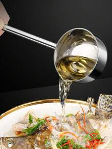 1 件 304 不锈钢长柄油勺，适用于烘焙、舀汤、火锅、调味