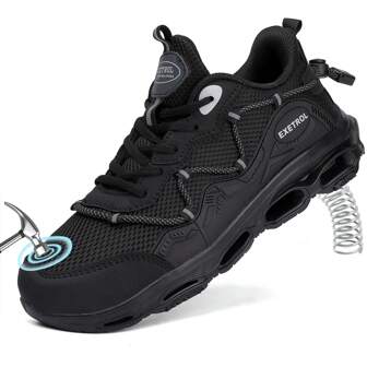 Steel Toe Sneakers For  Women Comfortable Indestructible Safety Shoes Lightweight Slip-Resistant Composite Toe Work Shoes For Construction Industrial