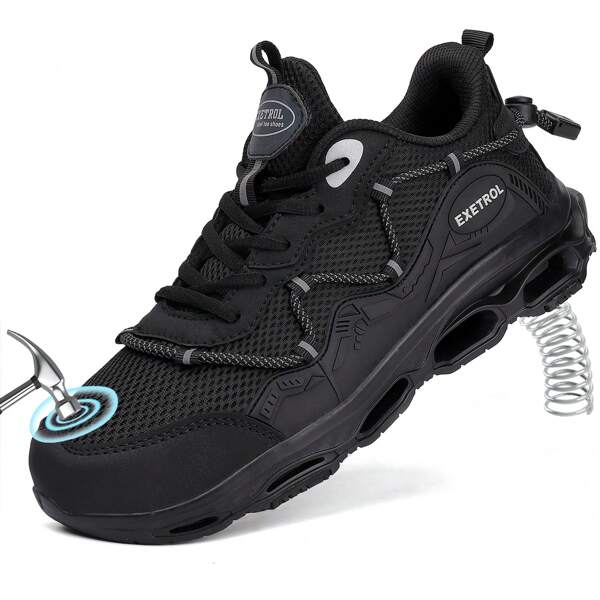 Steel Toe Sneakers For  Women Comfortable Indestructible Safety Shoes Lightweight Slip-Resistant Composite Toe Work Shoes For Construction Industrial