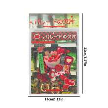 45 arkuszy romantycznych naklejek dekoracyjnych w stylu mangi do scrapbookingu - Wielokolorowe - Zobacz 2