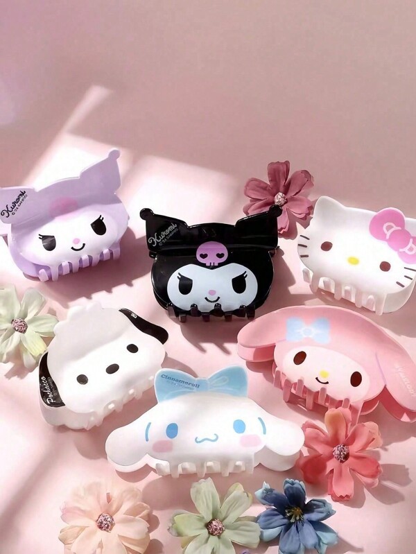 Sanrio Sanrio 1pc Brand New Cartoon Cute Hair Clipspink Accessories Hair Claws, Cats, Puppies Animal Hair Clips, A Perfect Gift For Family, Friends And Classmates! Hair Accessories Home Bathroom Decor Fall Decor Back To School