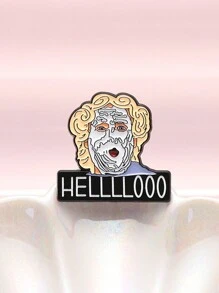 1pc Classic Comedy Movie Characters Enamel Pins 90's Funny Film Brooches Backpack Lapel Badge Accessories Gift For Friends - Multicolor - View 3