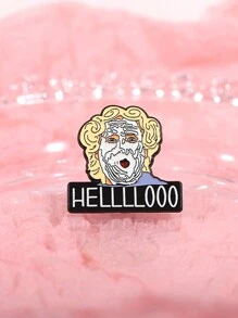 1pc Classic Comedy Movie Characters Enamel Pins 90's Funny Film Brooches Backpack Lapel Badge Accessories Gift For Friends - Multicolor - View 2