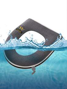 1pc Letter Pattern Toilet Seat Cushion, Simple Home Bathroom Toilet Lid Cover Mat, New Thickened Zipper Design Bathroom Decor Fall Decor