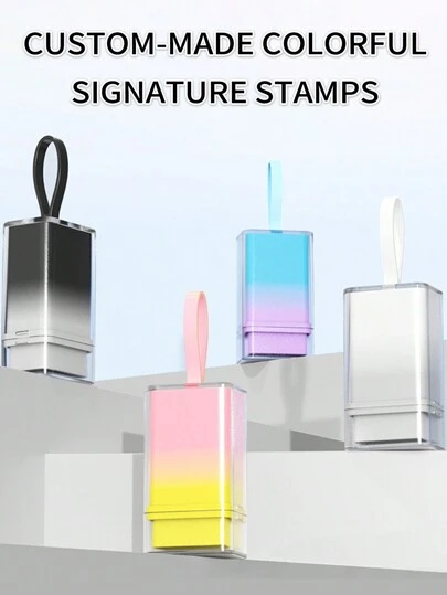 1 ชิ้น แสตมป์แบบบุคคลทำตามสั่ง ขาวไวต่อแสง มินิมอลดีไซน์ แสตมป์แบบส่วนบุคคลเพื่อแสดงสไตล์ที่เป็นเอกลักษณ์ เหมาะสำหรับการศึกษา สำนักงาน และชีวิตประจำวัน