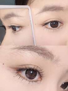 Set de 120 pestañas postizas de girasol transparente con tallo, rizado natural A/B, adecuado para extensión de pestañas principiante - B - Ver 3