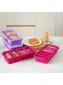Large Silicone Ice Cube Tray With Lid, Freezer Mold, Food Storage Box, Refrigerator Container, Summer Ice Trays /Bins, Suitable For Cup, Summer Ice Bin & Tray, Kitchen Accessories,Ice Cream Storage Solutions