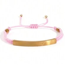 1 pièce Bracelet corde tressée fait main personnalisé, bracelet en pierre gravé personnalisé, convient pour le port quotidien, l'anniversaire de couple, la Saint-Valentin, l'anniversaire, les festivals, cadeau de couple de la Saint-Valentin, argent, stylé, coloré, vintage, simple, unisexe, décontracté, mignon, personnalisé, unique, idéal pour lui, idéal pour elle, elle, petit ami, petite amie, papa, maman, famille, amis, pour les anniversaires, pour les anniversaires, pour la remise des diplômes, pour le bal de promo, pour la fête, cadeaux pour la fête des mères