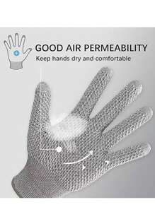 1pc Kitchen Cut-Resistant Gloves, Level 5 Protection, Slip-Resistant, Suitable For Cooking, Meat Processing, Driving, Outdoor Sports, Summer Thin Breathable Design, For Men