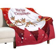 Santa Claus Christmas Tree Flannel Fleece Throw Blanket New Year 50x60Inches Soft Blanket For Couch,Cozy,Warm,Lightweight