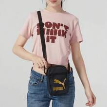 Puma 男女通用黑色情侣包迷你斜挎包运动包单肩包户外运动休闲包
