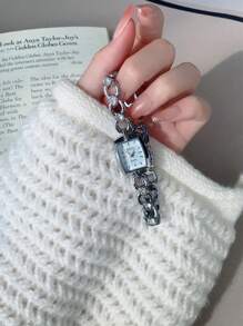 1pc Women's Vintage Oval Gold Tone Rhinestone & Zirconia Decorated Fashion Watch, Suitable For Daily Wear, Parties, Gatherings And Events