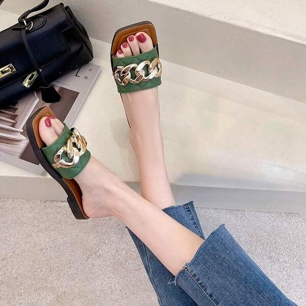 Shendy Vendy Sandalias Mujer Para Interior Y Exterior, Antideslizantes, Zapatillas de casa de Moda para interiores dormitorio/sala de estar, otoño e invierno,sencilla y texturizada, ideales para las vacaciones de verano chanclas Casuales de Mujer
