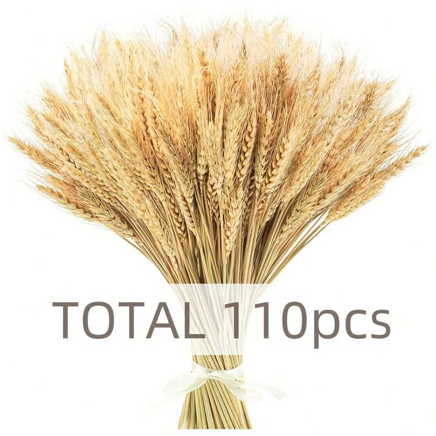 50/100 件优质干小麦捆 - 天然小麦捆，适用于家庭厨房、婚礼、派对、桌面中心装饰、丰收花环、波西米亚风农舍 DIY 装饰礼物生日毕业典礼、假植物 - 彩色 - 查看 1