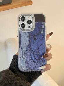 BILIBILI Electroplate Frame Transparent Cartoon Pattern Phone Case, Compatible With Apple Phones, Anti-Fall Protective Cover With Large Holes - Multicolor - View 1
