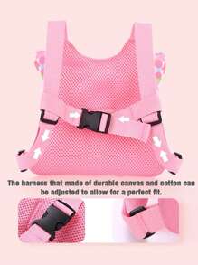 Arnés de seguridad antiperdida con diseño de abeja, correa para niños, accesorio ideal para salidas infantiles, ajustable y cómodo - Rosa - Ver 2