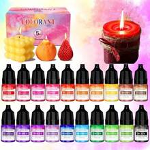 5ml 20-Color Concentrated Aroma Candle Wax Dye Set, DIY Handmade Candle Coloring Pigment Kit, Gift