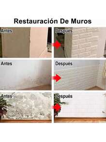 10 Piezas 3d Ladrillo Patrón Autoadhesivo Papel Pintado Impermeable Para Baño Cocina Telón De Fondo Para La Decoración Del Hogar - Blanco - Ver 6