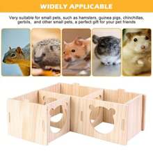 1 件多房间木制仓鼠迷宫和藏身处 - 为您的宠物提供有趣的活动和舒适的巢穴