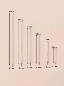 100 件金色、50 件钢、9 件不锈钢 T 形别针、球形别针、尺寸 20-50 毫米、不褪色、可弯曲和可切割，适用于 DIY 手链、项链、耳环、珠宝、手工珠宝配件材料、珠宝制作别针