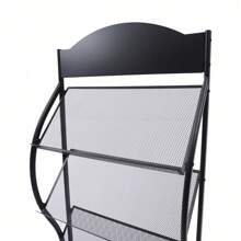 Rainaut Floor-Standing Magazine Rack Information Rack Storage Rack Newspaper Rack Display Rack Manual Book Rack Single Page Simple Iron (Black) - Black - View 9