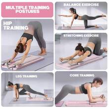 Tabla plegable de reformador de pilates para entrenamiento en casa, máquina de ejercicios multifuncional 5 en 1 portátil para abdomen y núcleo con resistencia ajustable, compacta y conveniente, equipada con temporizador y soporte para teléfono - Negro - Ver 4