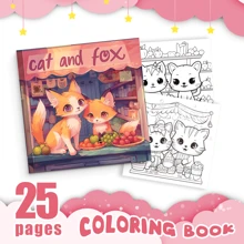 1 PC Deluxe Comfort Coloring Book, Small Animal Theme, 25 Thick Pages, Unique Cover Design, Relax & Emotional Release Artwork | Ideal Gift For Valentine's, Christmas, New Year, Anniversaries, Birthdays & More,Suitable As A Gift For Children To Learn Painting