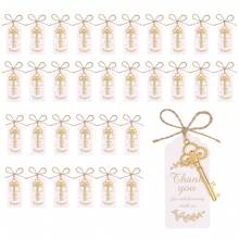 10 Sets Of Gift Sets For Key Bottle Openers, Including Thank-You Labels And Key Bottle Openers, Very Suitable Well As Small Gifts For Weddings, Birthdays, Parties, And Decorations