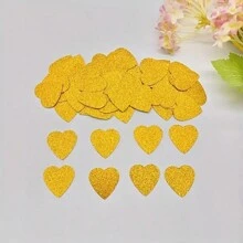 50 Pieces Silvery,Of Gold And Rose Gold Heart Confetti - Perfect For Weddings, Valentine's Day, Anniversaries And DIY Table Decorations